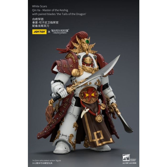 Warhammer The Horus Heresy Action Figure White Scars Qin Xa - Master of the Keshig 14 cm