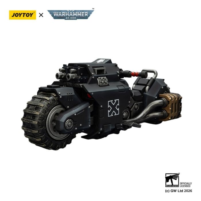 Warhammer 40,000 Raider-pattern Combat Bike Raven Guard with twin-linked bolt rifles 22 cm