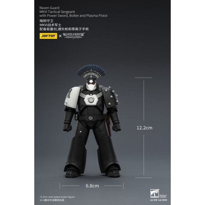 Warhammer 40,000 Action Figure Raven Guard MkVI Tactical Sergeant 12 cm