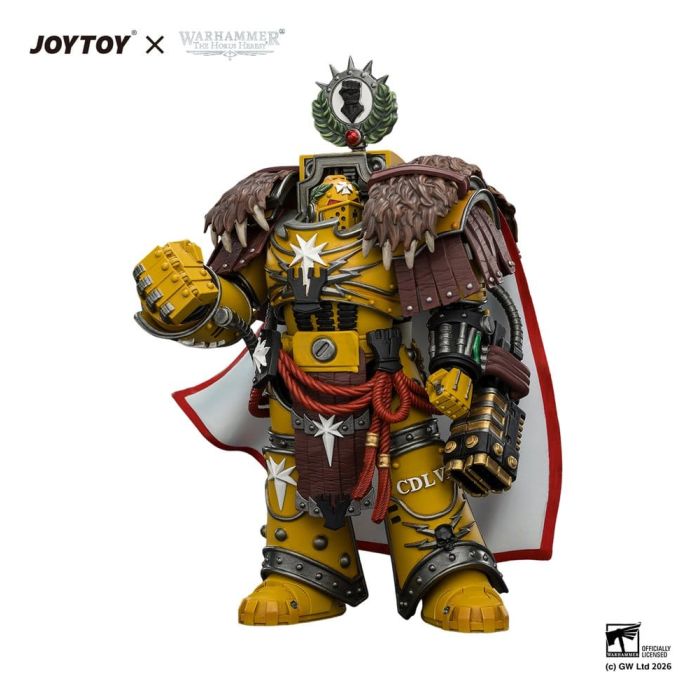 Warhammer Action Figure Imperial Fists Lord Castellan Evander Garrius, The Tyrant of Cthonia 14 cm