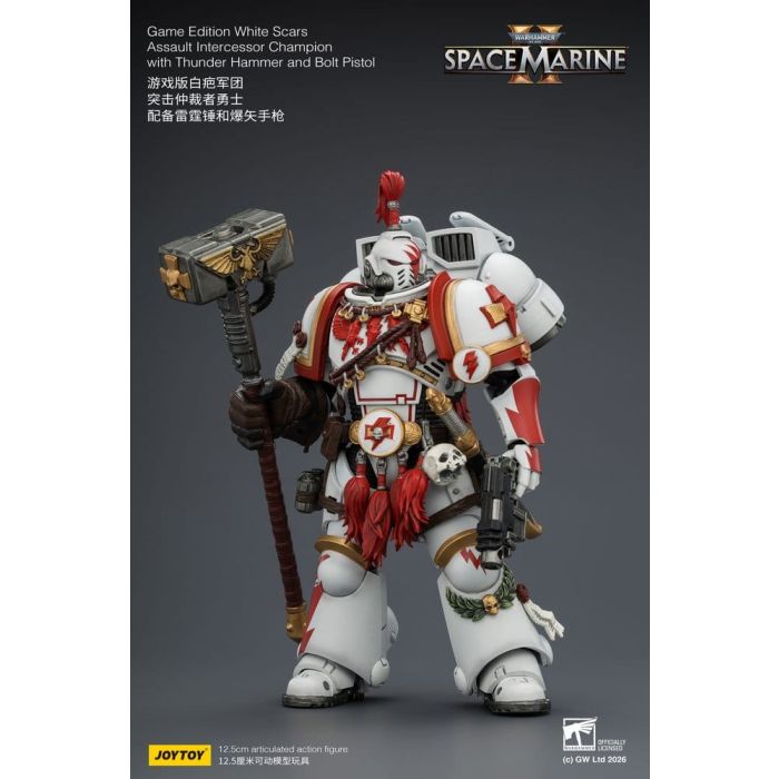 Warhammer Action Figure Game Edition White Scars Assault Intercessor Champion 13 cm