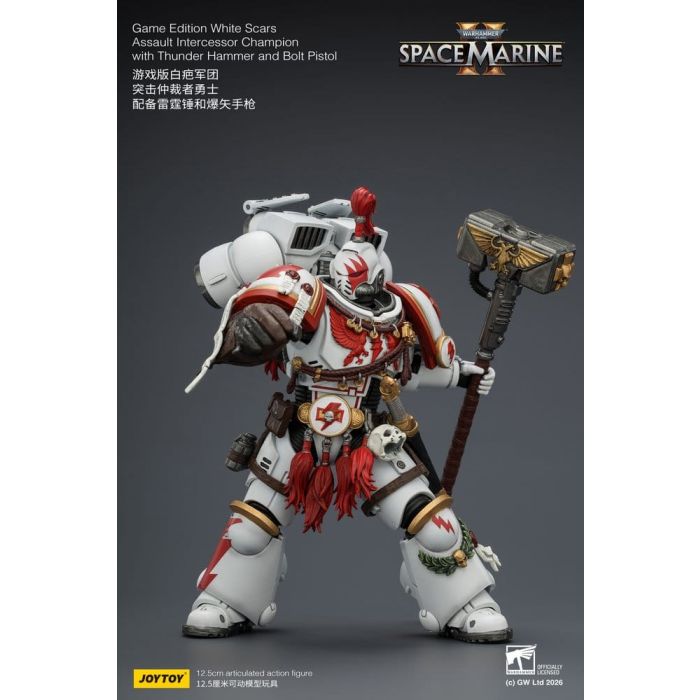 Warhammer Action Figure Game Edition White Scars Assault Intercessor Champion 13 cm