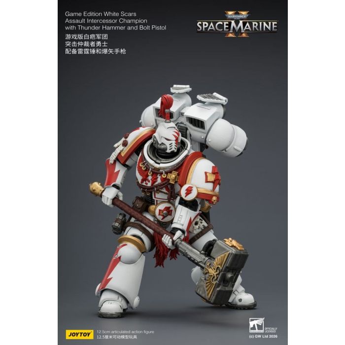 Warhammer Action Figure Game Edition White Scars Assault Intercessor Champion 13 cm