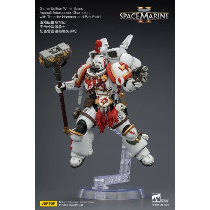 Warhammer Action Figure Game Edition White Scars Assault Intercessor Champion 13 cm