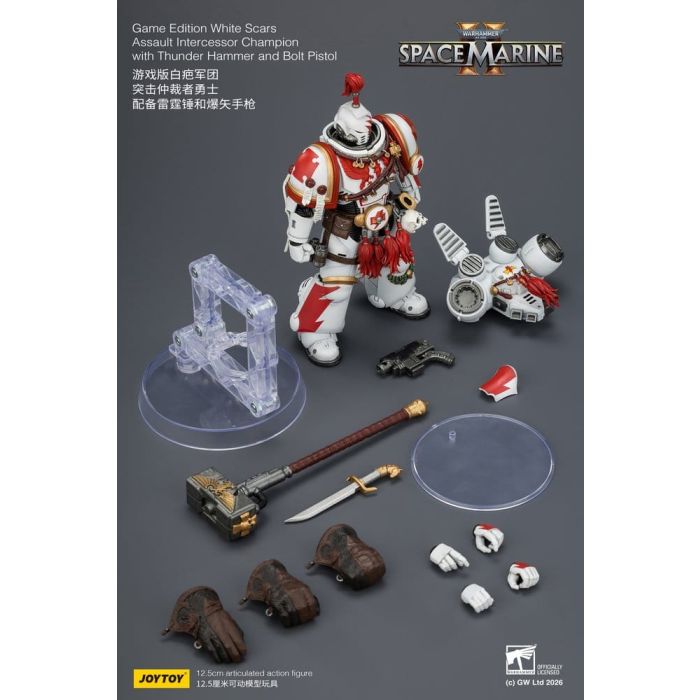Warhammer Action Figure Game Edition White Scars Assault Intercessor Champion 13 cm
