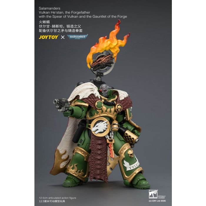 Warhammer Action Figure Salamanders Vulkan He'stan, the Forgefather 13 cm