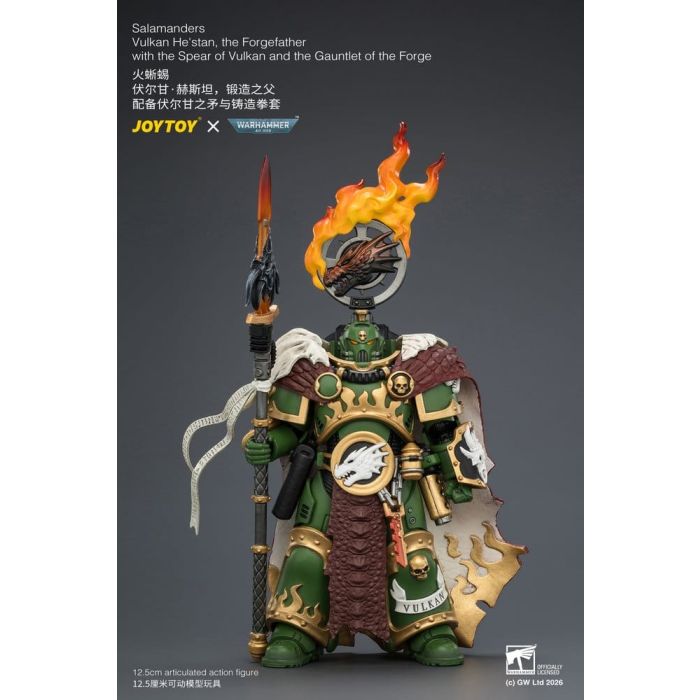 Warhammer Action Figure Salamanders Vulkan He'stan, the Forgefather 13 cm