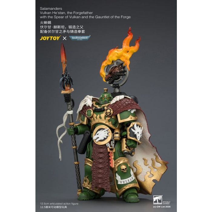 Warhammer Action Figure Salamanders Vulkan He'stan, the Forgefather 13 cm