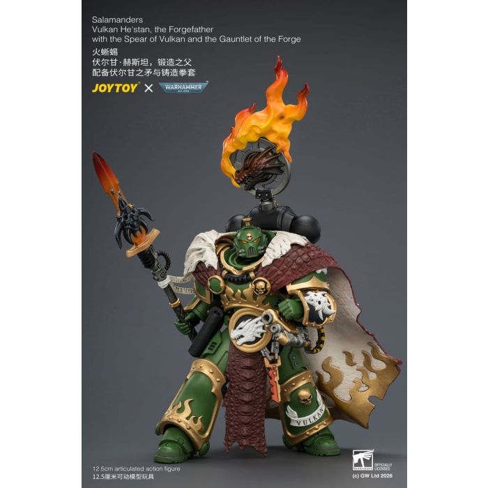 Warhammer Action Figure Salamanders Vulkan He'stan, the Forgefather 13 cm