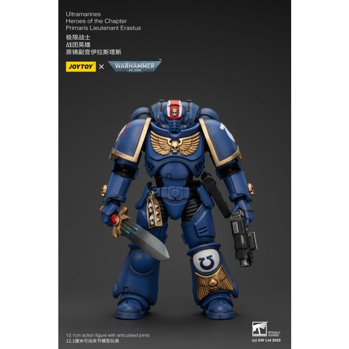 Warhammer 40k Action Figure 1/18 Ultramarines Heroes of the Chapter Primaris Lieutenant Erastus 20 cm