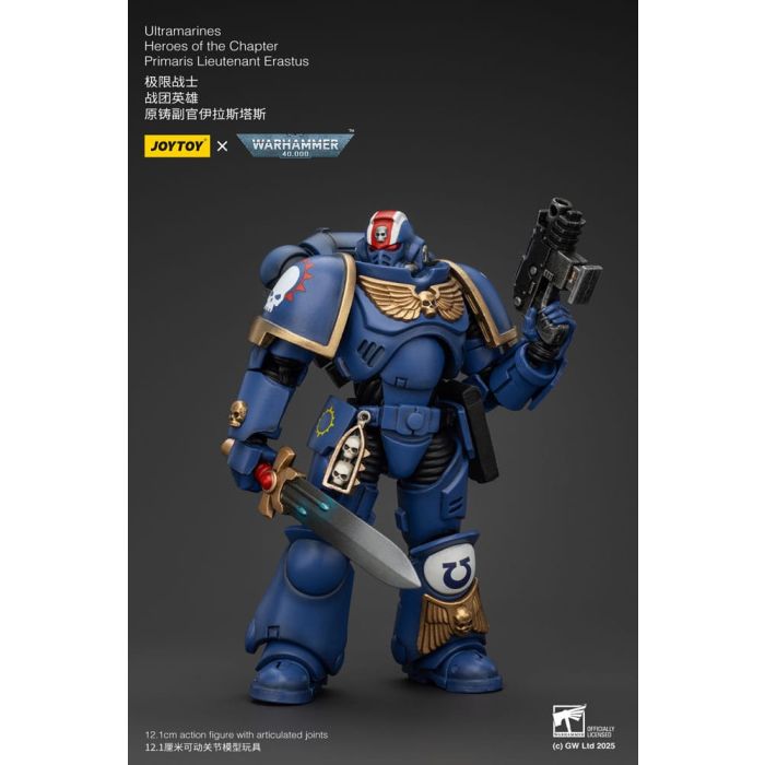 Warhammer 40k Action Figure 1/18 Ultramarines Heroes of the Chapter Primaris Lieutenant Erastus 20 cm