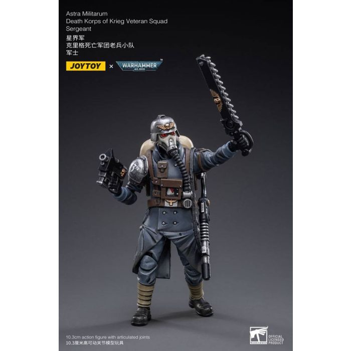 Warhammer 40k Action Figure 1/18 Death Korps of Krieg Veteran Squad Sergeant 10 cm