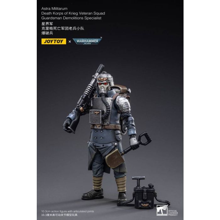 Warhammer 40k Action Figure 1/18 Death Korps of Krieg Veteran Squad Guardsman Demolitions Specialist 10 cm