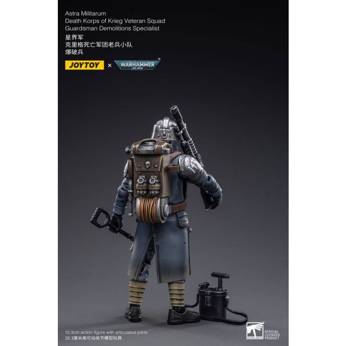 Warhammer 40k Action Figure 1/18 Death Korps of Krieg Veteran Squad Guardsman Demolitions Specialist 10 cm