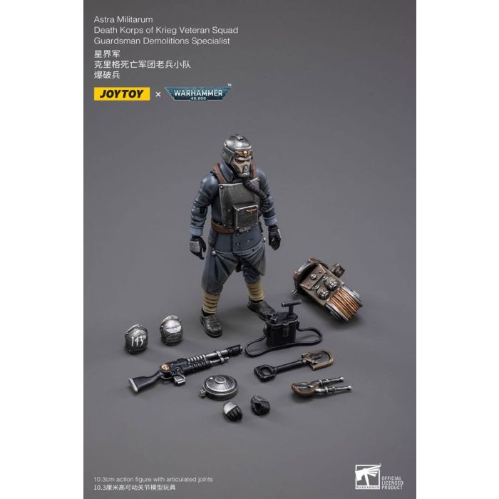 Warhammer 40k Action Figure 1/18 Death Korps of Krieg Veteran Squad Guardsman Demolitions Specialist 10 cm