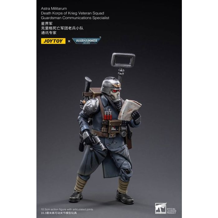 Warhammer 40k Action Figure 1/18 Death Korps of Krieg Veteran Squad Guardsman Communications Specialist 10 cm