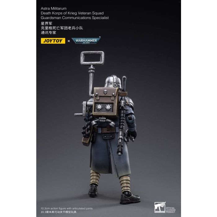 Warhammer 40k Action Figure 1/18 Death Korps of Krieg Veteran Squad Guardsman Communications Specialist 10 cm