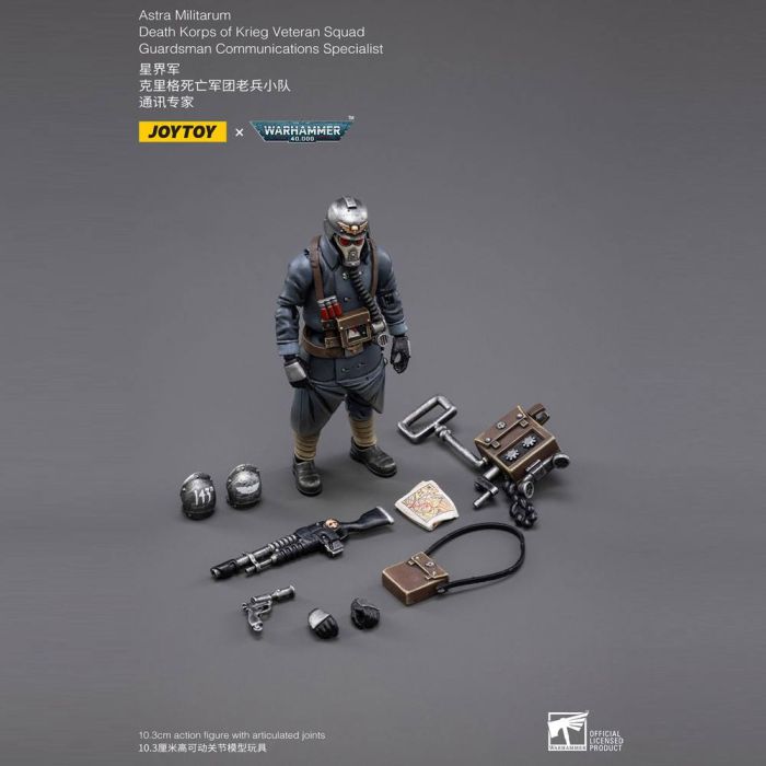 Warhammer 40k Action Figure 1/18 Death Korps of Krieg Veteran Squad Guardsman Communications Specialist 10 cm