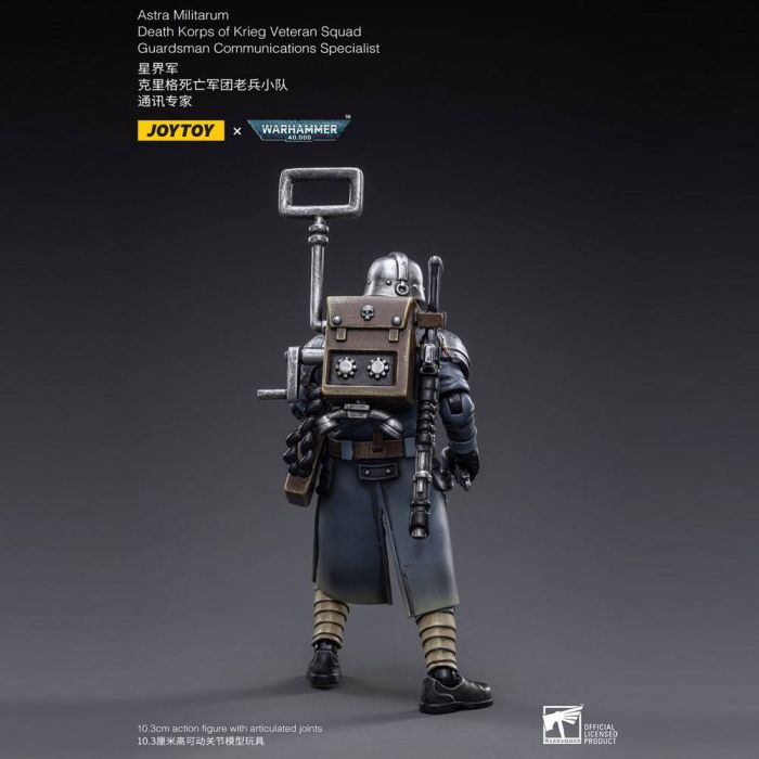 Warhammer 40k Action Figure 1/18 Death Korps of Krieg Veteran Squad Guardsman Communications Specialist 10 cm