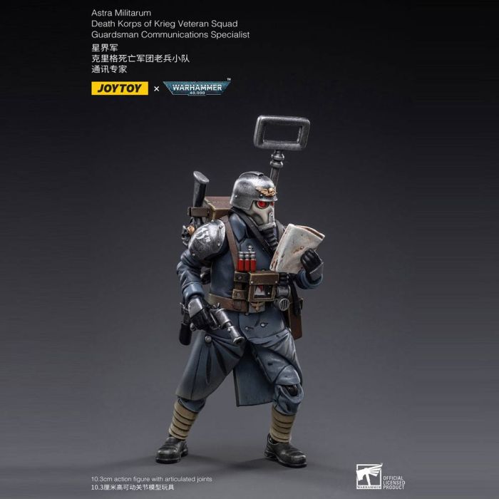 Warhammer 40k Action Figure 1/18 Death Korps of Krieg Veteran Squad Guardsman Communications Specialist 10 cm