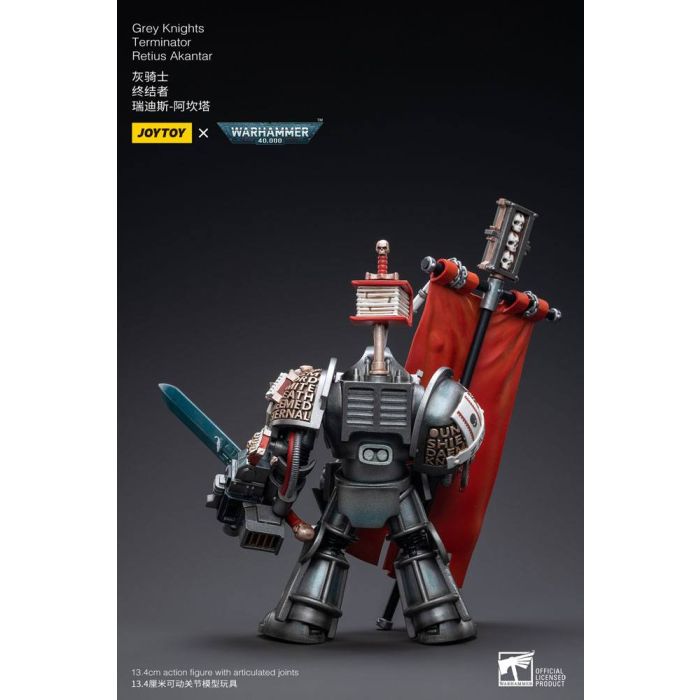 Warhammer 40k Action Figure 1/18 Grey Knights Terminator Retius Akantar 13 cm