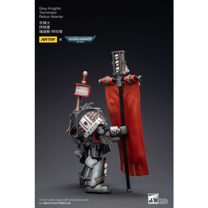 Warhammer 40k Action Figure 1/18 Grey Knights Terminator Retius Akantar 13 cm