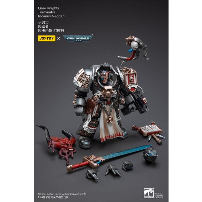 Warhammer 40k Action Figure 1/18 Grey Knights Terminator Incanus Neodan 13 cm