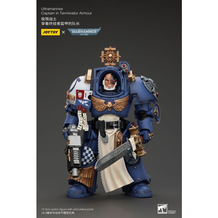 Warhammer 40k Action Figure 1/18 Ultramarines Captain In Terminator Armour 14 cm  