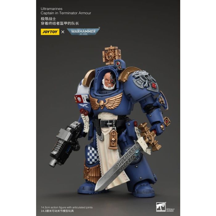 Warhammer 40k Action Figure 1/18 Ultramarines Captain In Terminator Armour 14 cm  
