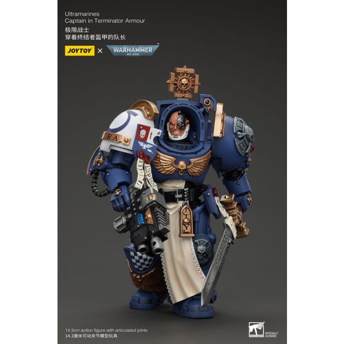 Warhammer 40k Action Figure 1/18 Ultramarines Captain In Terminator Armour 14 cm  