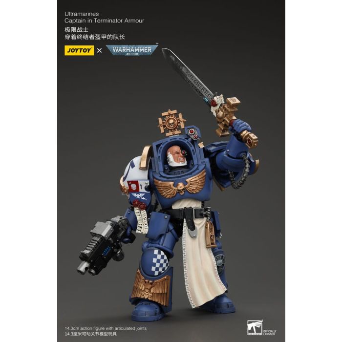 Warhammer 40k Action Figure 1/18 Ultramarines Captain In Terminator Armour 14 cm  