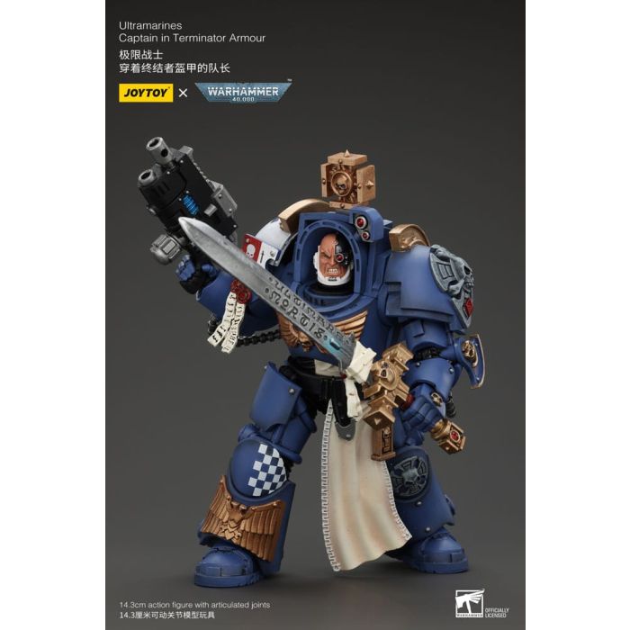 Warhammer 40k Action Figure 1/18 Ultramarines Captain In Terminator Armour 14 cm  