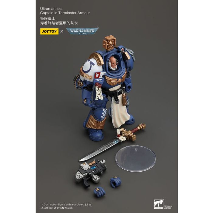 Warhammer 40k Action Figure 1/18 Ultramarines Captain In Terminator Armour 14 cm  