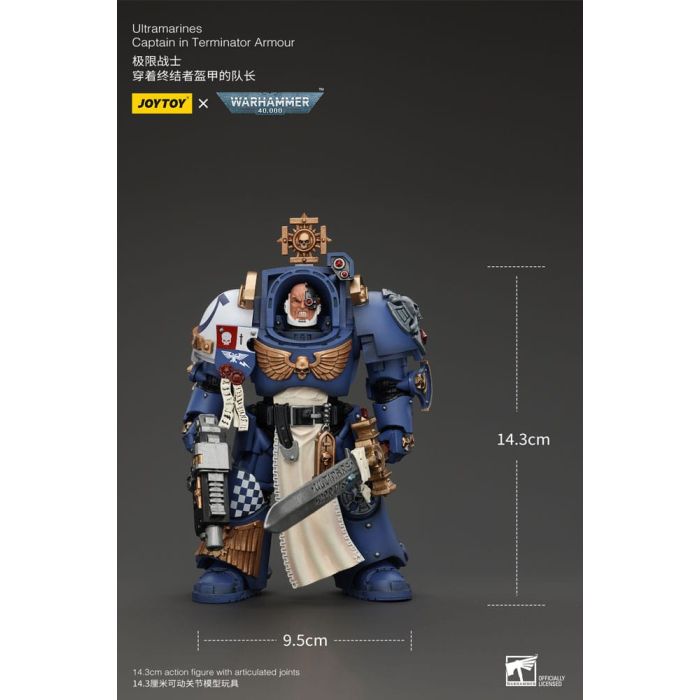 Warhammer 40k Action Figure 1/18 Ultramarines Captain In Terminator Armour 14 cm  