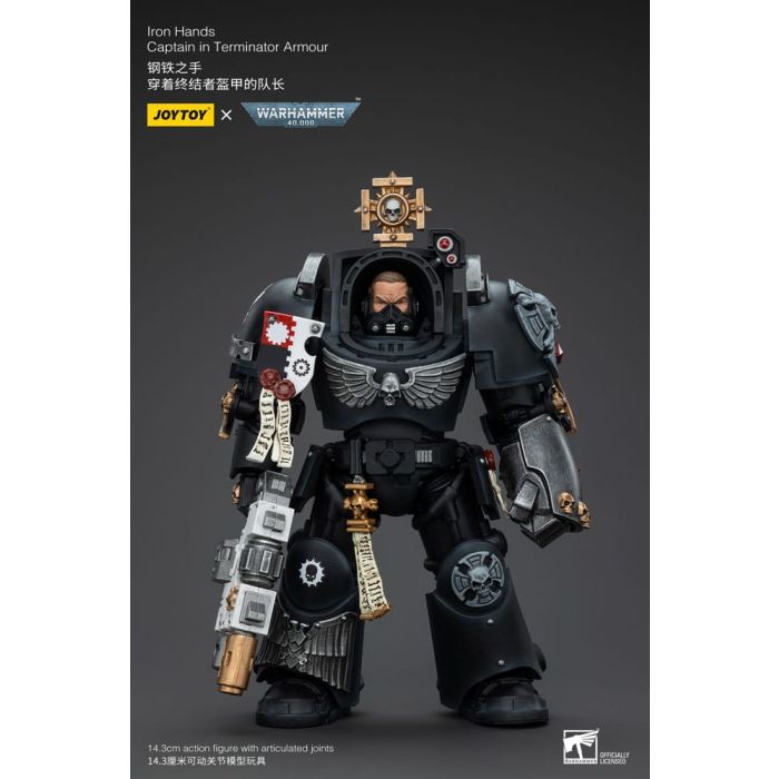 Warhammer 40k Action Figure 1/18 Iron Hands Captain in Terminator Armour 14 cm   
