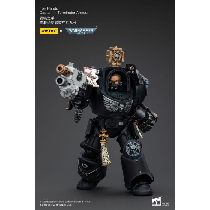Warhammer 40k Action Figure 1/18 Iron Hands Captain in Terminator Armour 14 cm   