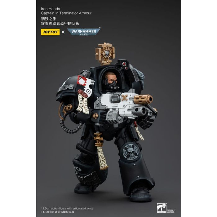 Warhammer 40k Action Figure 1/18 Iron Hands Captain in Terminator Armour 14 cm   