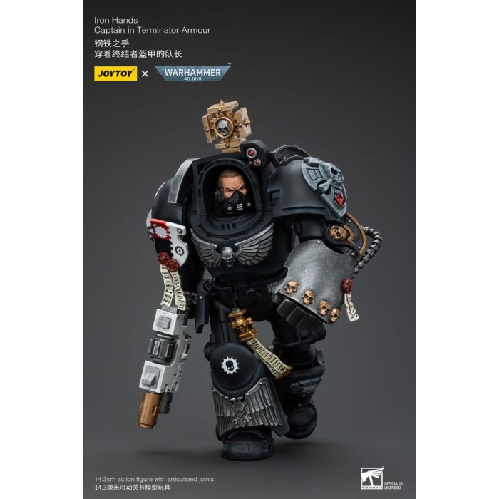 Warhammer 40k Action Figure 1/18 Iron Hands Captain in Terminator Armour 14 cm   