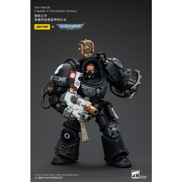 Warhammer 40k Action Figure 1/18 Iron Hands Captain in Terminator Armour 14 cm   