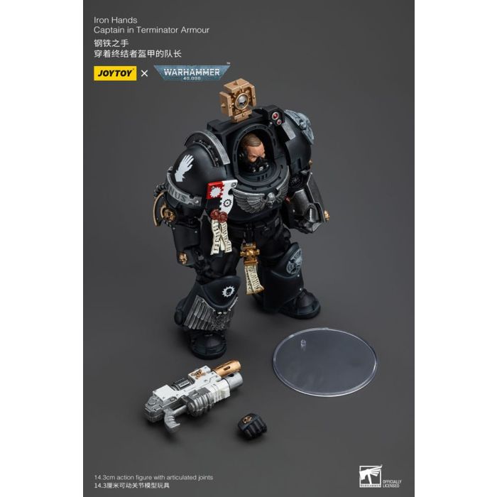 Warhammer 40k Action Figure 1/18 Iron Hands Captain in Terminator Armour 14 cm   