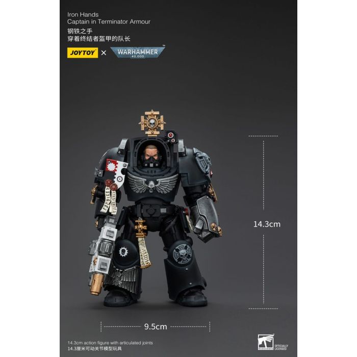 Warhammer 40k Action Figure 1/18 Iron Hands Captain in Terminator Armour 14 cm   