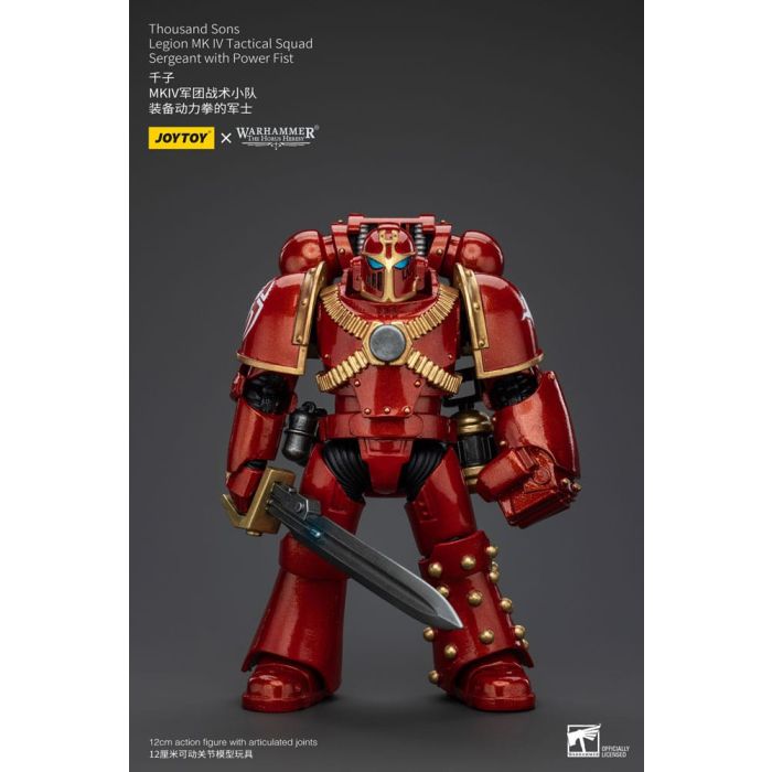 Warhammer The Horus Heresy Action Figure 1/18 Thousand Sons Legion MK IV Tactical Squad Sergeant with Power Fist 12 cm      