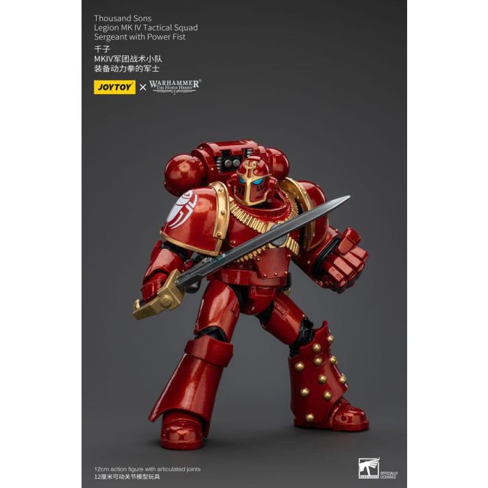 Warhammer The Horus Heresy Action Figure 1/18 Thousand Sons Legion MK IV Tactical Squad Sergeant with Power Fist 12 cm      