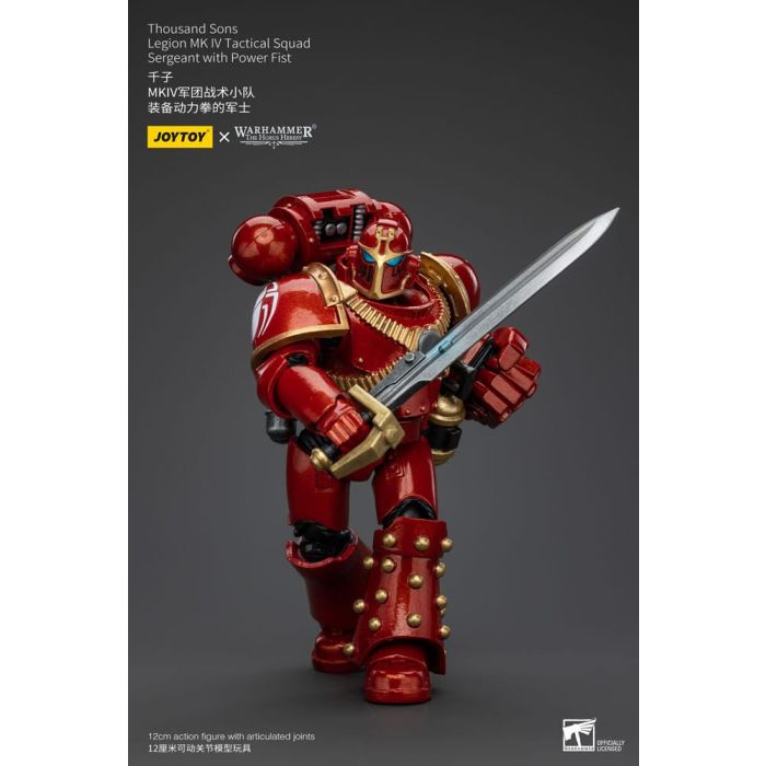 Warhammer The Horus Heresy Action Figure 1/18 Thousand Sons Legion MK IV Tactical Squad Sergeant with Power Fist 12 cm      