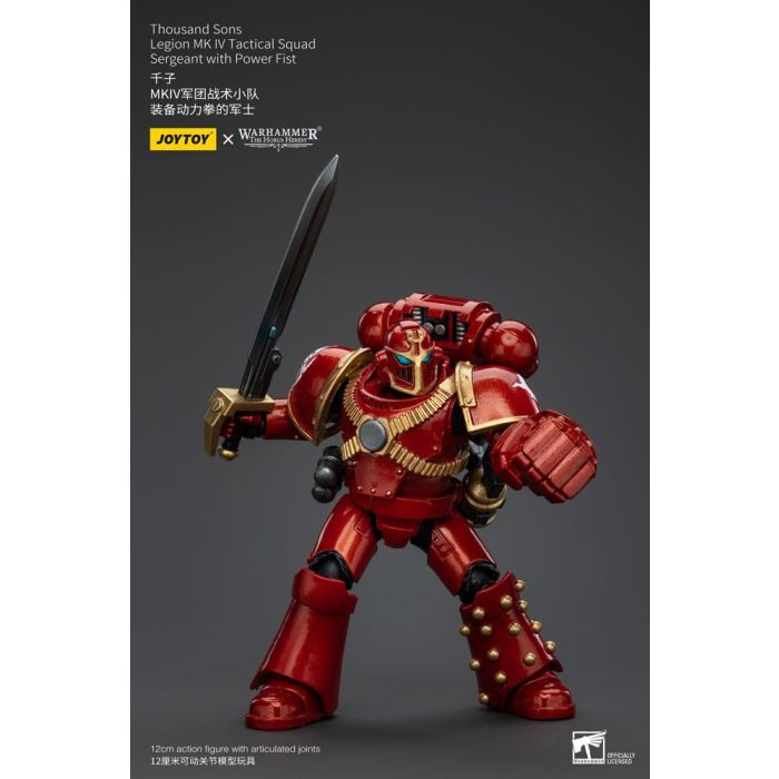 Warhammer The Horus Heresy Action Figure 1/18 Thousand Sons Legion MK IV Tactical Squad Sergeant with Power Fist 12 cm      