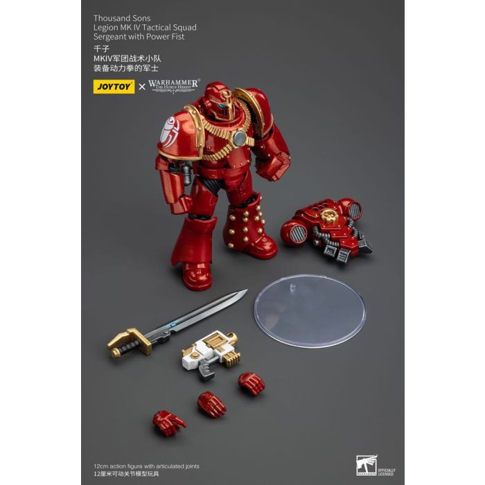 Warhammer The Horus Heresy Action Figure 1/18 Thousand Sons Legion MK IV Tactical Squad Sergeant with Power Fist 12 cm      