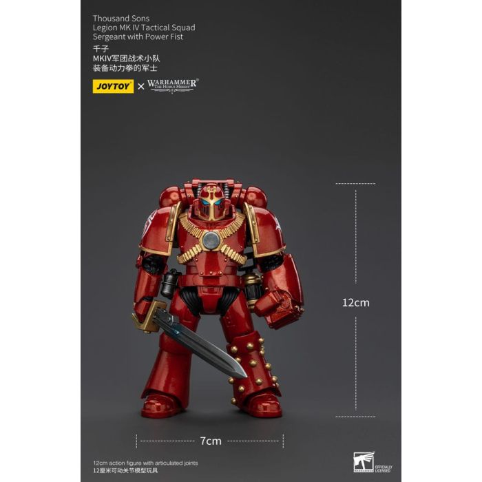 Warhammer The Horus Heresy Action Figure 1/18 Thousand Sons Legion MK IV Tactical Squad Sergeant with Power Fist 12 cm      