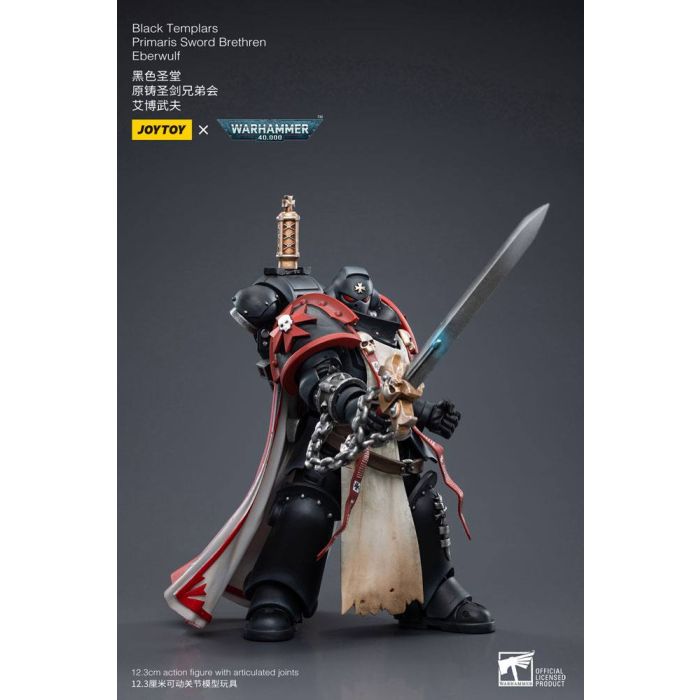 Warhammer 40k Action Figure 1/18 Black Templars Primaris Sword Brethren Eberwulf 12 cm