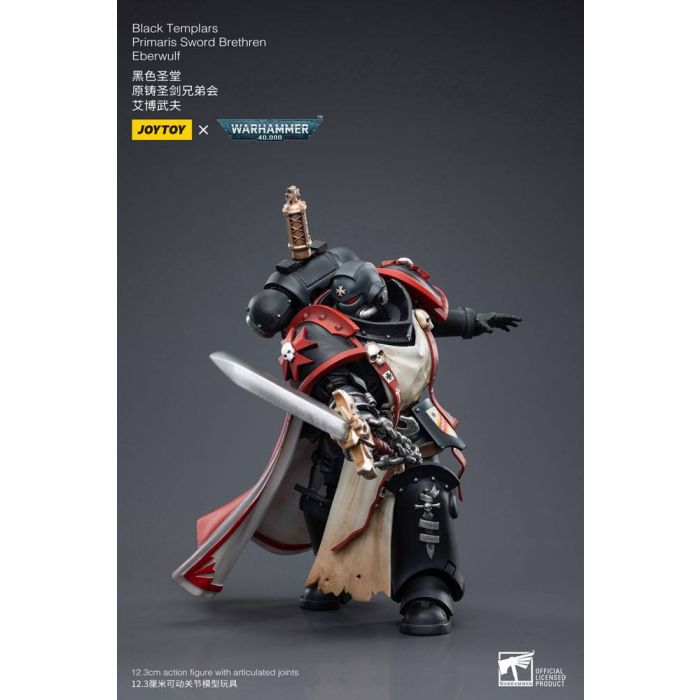 Warhammer 40k Action Figure 1/18 Black Templars Primaris Sword Brethren Eberwulf 12 cm