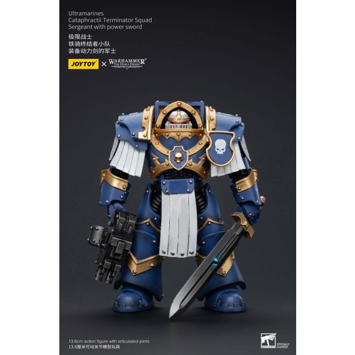 Warhammer The Horus Heresy Action Figure 1/18 Ultramarines Cataphractii Terminator Squad Sergeant with Power Sword 14 cm      